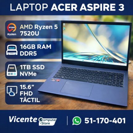Acer aspire 3/ Ryzen 5 7520U/16GB DDR5/1TB SSD