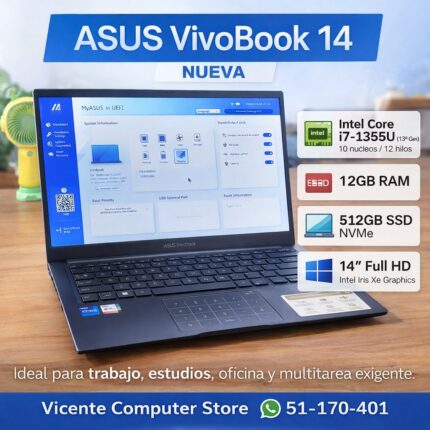 ASUS VivoBook 14/ i7-1355U/12GB RAM/512GB SSD/14"FULL HD