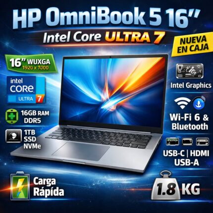 HP OMNIBOOK 5 16"/ultra 7 255U/16GB RAM DDR5/1TB SSD