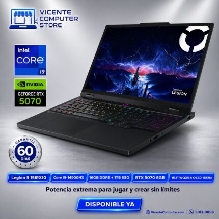 LEGION 5/CORE I9/16GB/RTX 5070 8GB