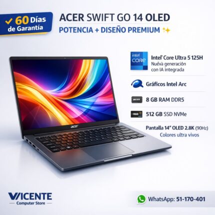 ACER SWIFT GO 14/Ultra 5 125H/(8GB DDR5/512)