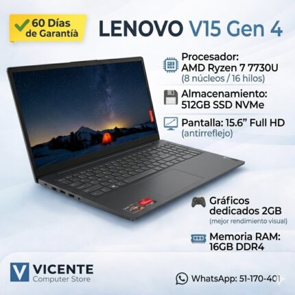 Lenovo V15 Gen4/ AMD RYZEN 7 7730U/16/512/15.6"