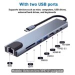 Adaptador USB C HUB 8 en 1