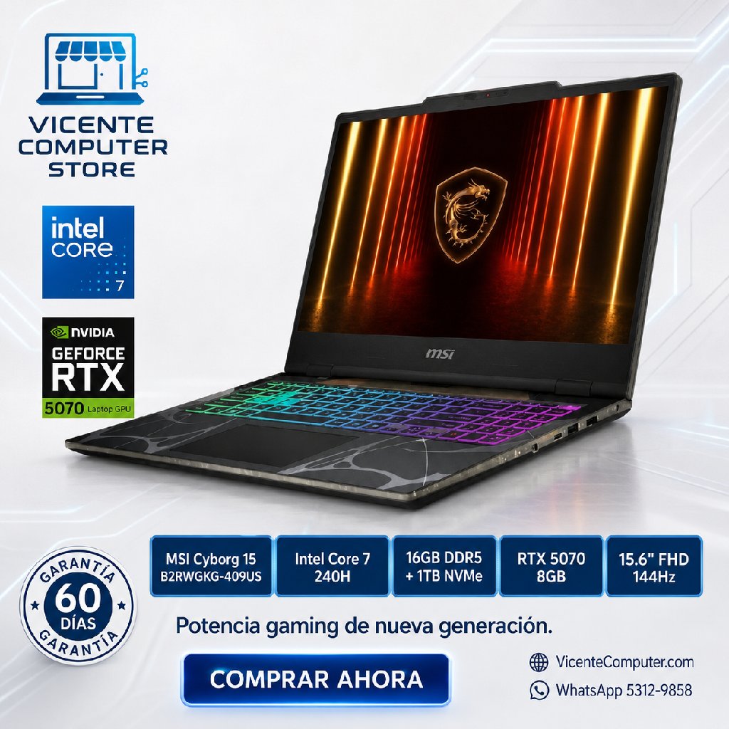 scaled_1000155775 MSI CYBORG 15/CORE 7/RTX 5070 8GB - Imagen 1