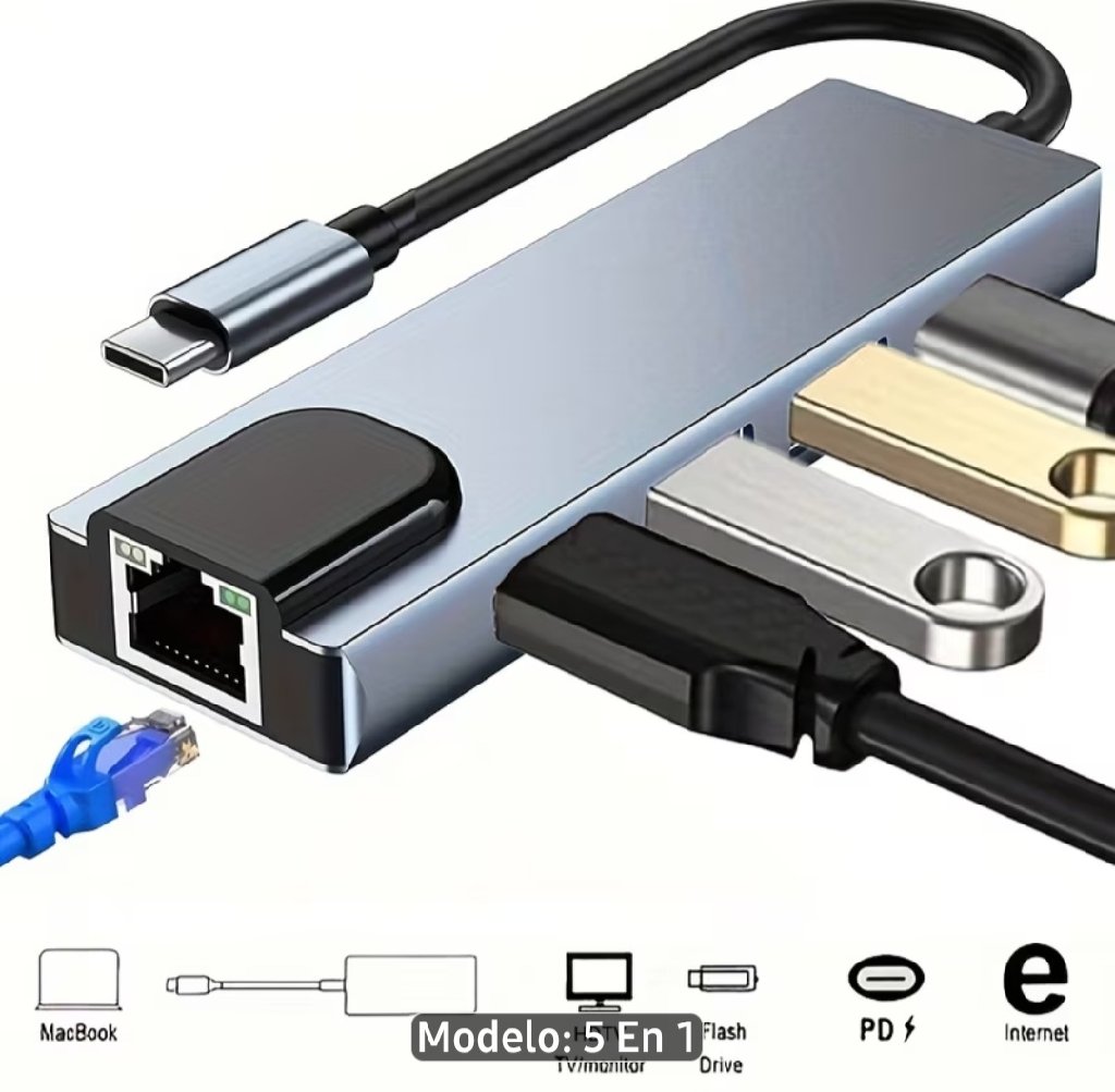 scaled_1000887339 Adaptador USB C HUB 5 en 1 - Imagen 1