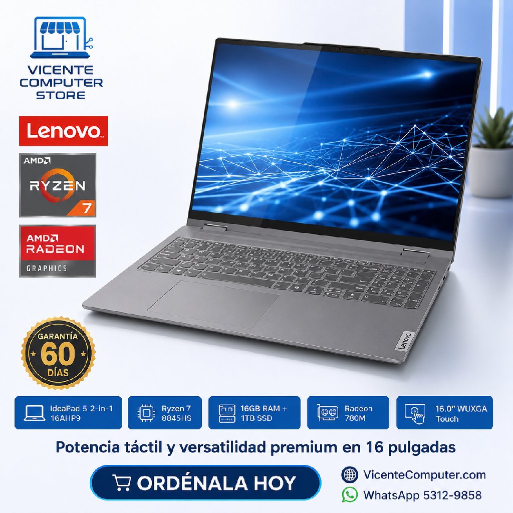 scaled_1000169938 LENOVO IDEAPAD 5/RYZEN 7 8845HS/16GB/1TB SSD - Imagen 1