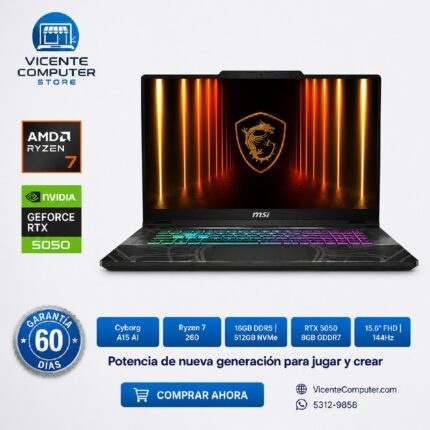 CYBORG A15 AI/RYZEN 7/RTX 5050 8GB