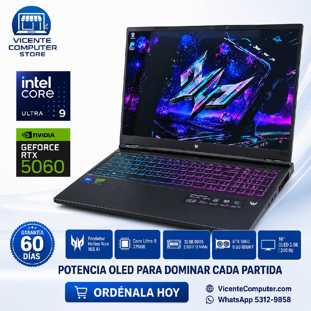 scaled_1000175214 PREDATOR HELIOS NEO 16S/ULTRA 9/RTX 5060 8GB - Imagen 1