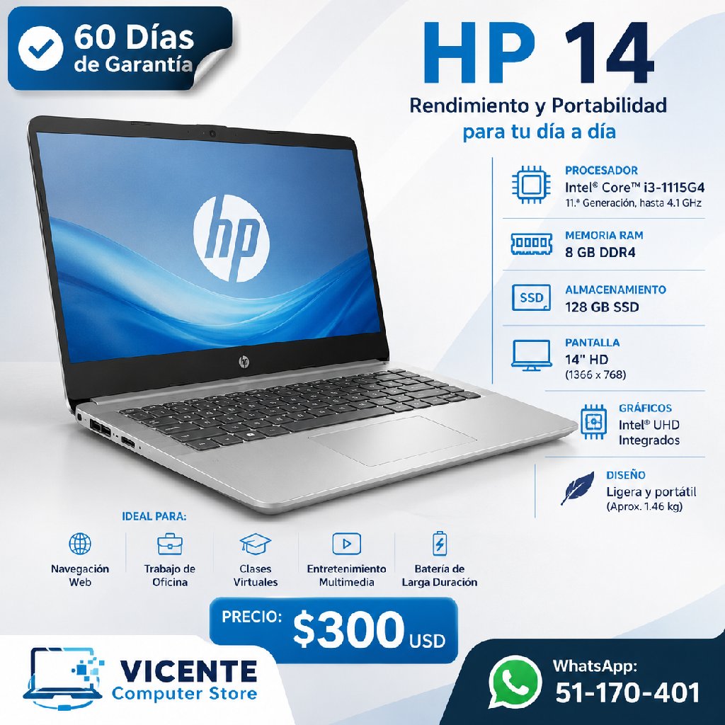 scaled_1000925184 HP 14/ i3-1115G4/8GB/128GB - Imagen 1