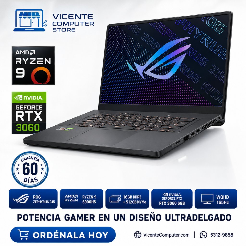 scaled_1000177435 ASUS ROG ZEPHYRUS G15/RYZEN 9/RTX 3060 6GB - Imagen 1