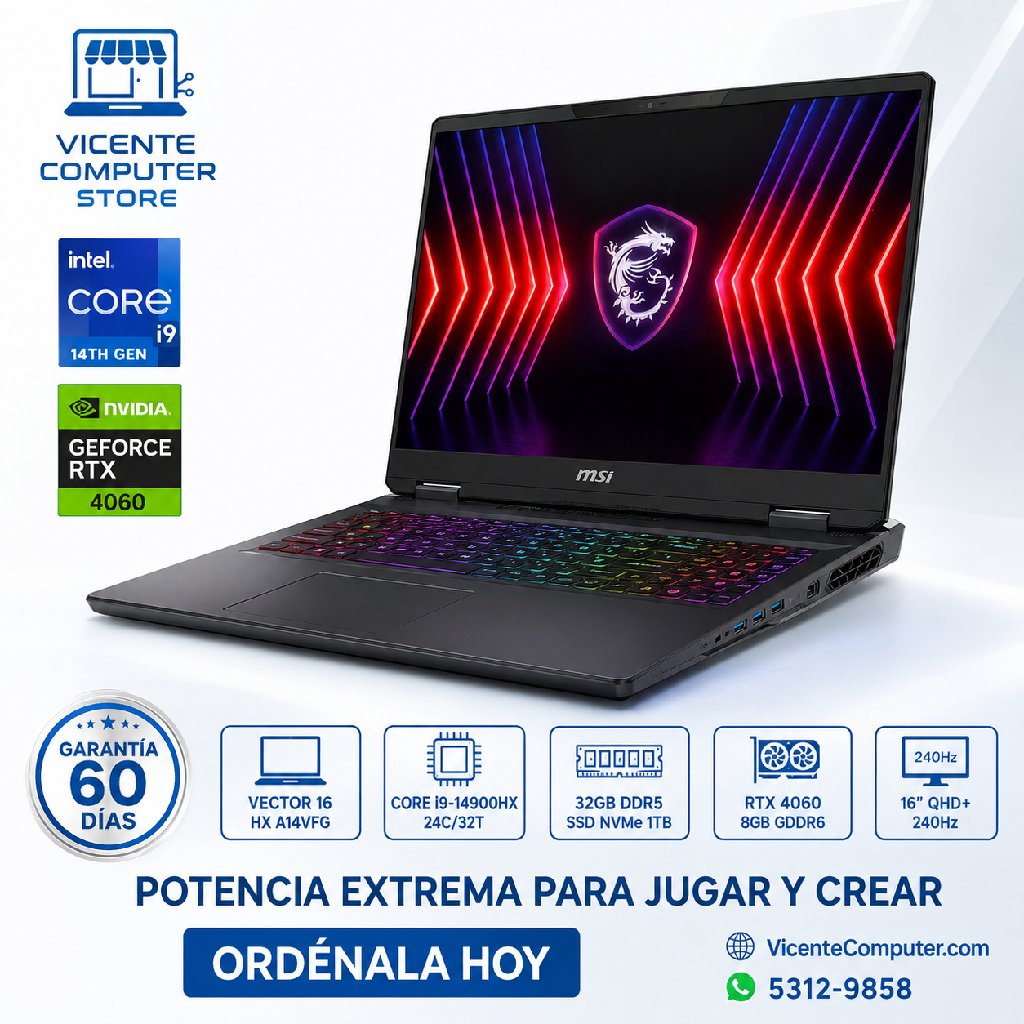 scaled_1000180706 MSI VECTOR 16/CORE I9/32GB/RTX 4060 8GB - Imagen 1