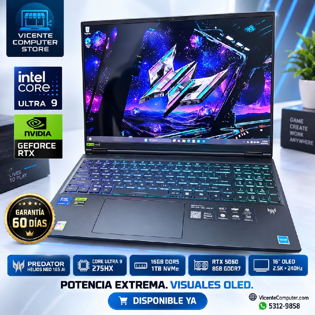 scaled_1000192940 PREDATOR HELIOS NEO 16S/ULTRA 9/RTX 5060 8GB - Imagen 1