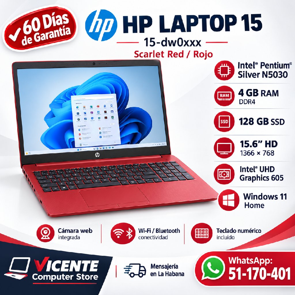 scaled_1000974669 HP 15/ pentium Silver N5030/ 4gb ram/ 128Gb ssd - Imagen 1