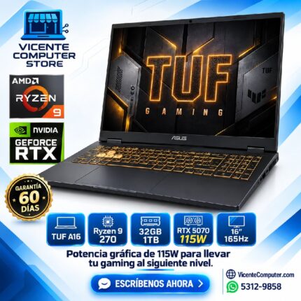 ASUS TUF GAMING A16/RYZEN 9/32GB/RTX 5070 8GB