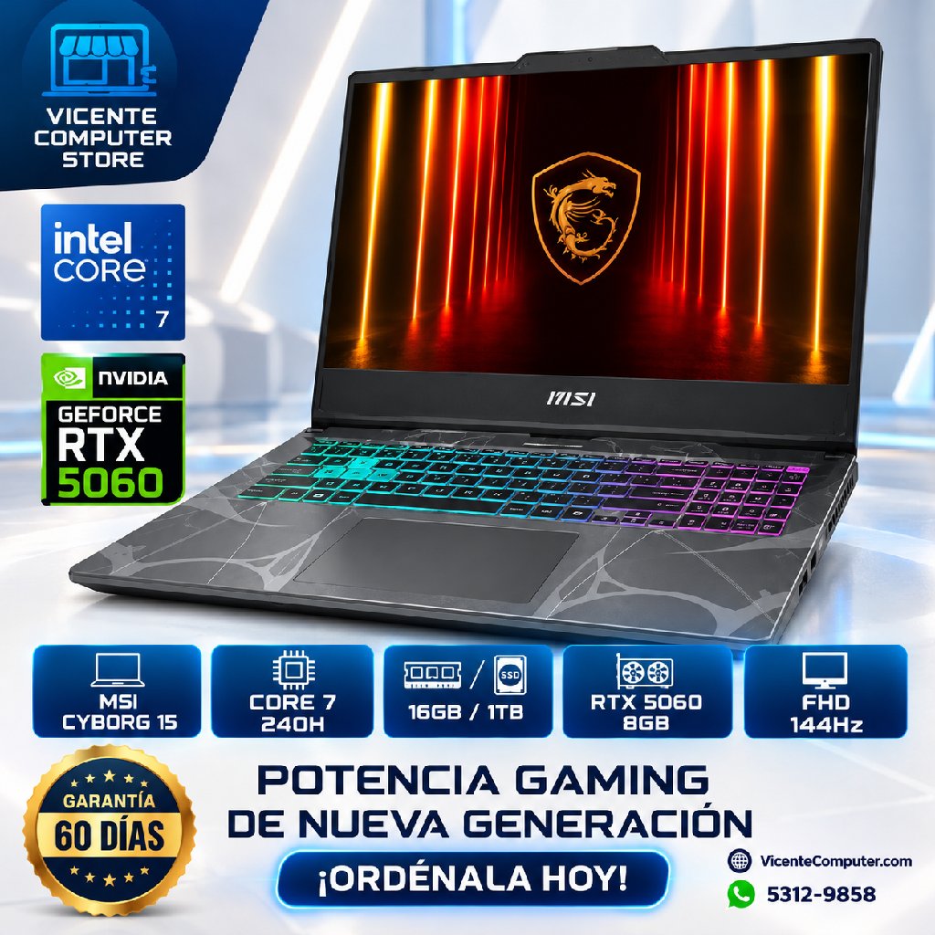 scaled_1000201674 MSI CYBORG 15/CORE 7/RTX 5060 8GB - Imagen 1