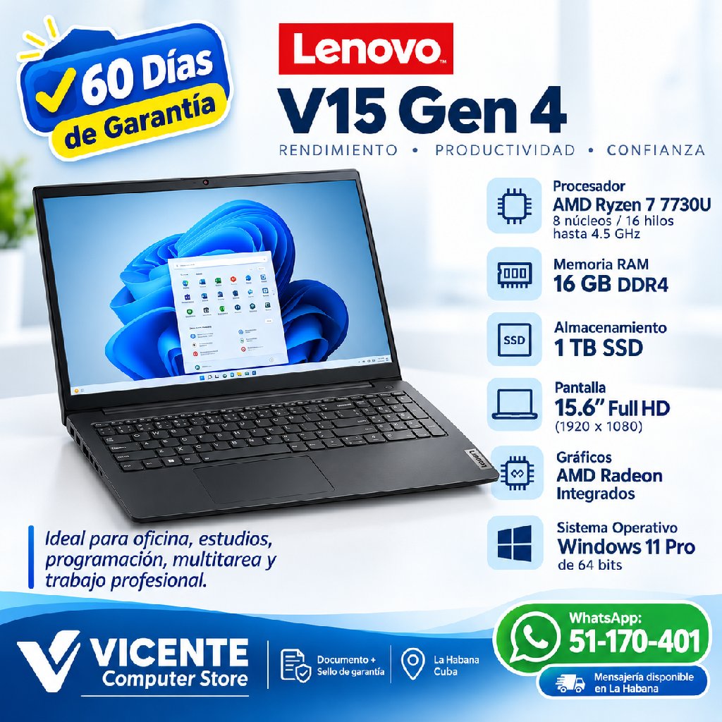 scaled_1001007214 Lenovo V15 G4/ AMD ryzen 7 7730U (16/1TB) - Imagen 1