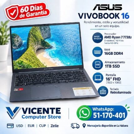 ASUS VivoBook/AMD Ryzen 7 7730U/16GB/ 1TB